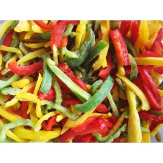 Замороженный сладкий болгарский перец меланж полоска купить дёшево оптом в Москве по выгодной цене