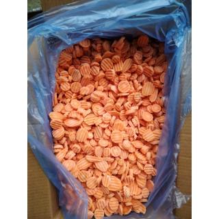 Замороженная морковь шайба с волнистым срезом мелким оптом дёшево в Москве по цене производителя