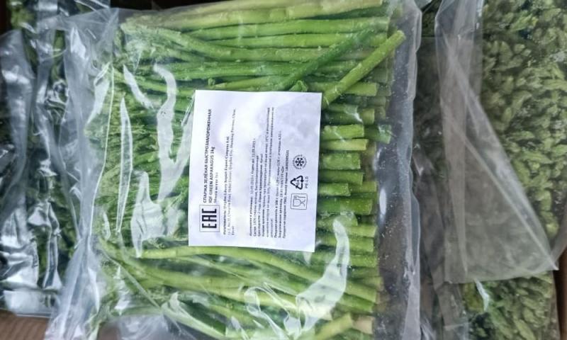 Спаржа зелёная замороженная купить мелким оптом в Москве по низкой цене от производителя из Китая